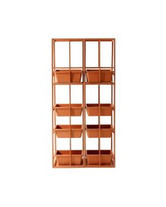 Wren Branch Empty Vertical Garden Frame - Terracotta (synthetic illustration; no displayed measurements)