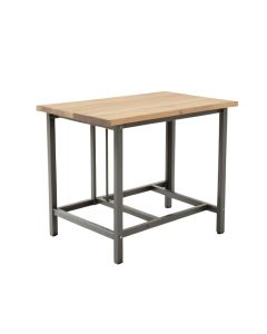 48 '' W Adjustable Height Butcher Block Top Workbench