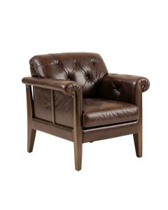 Cassian 30.5 '' Wide Tufted Top Grain Leather Armchair (synthetic illustration; no displayed measurements)