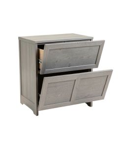 Wren Branch Freestanding Pull-Out Hamper Cabinet - Gray (synthetic illustration; no displayed measurements)
