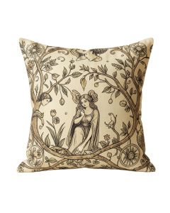 Alphonse Mucha Zodiac Throw Pillow Cover (synthetic illustration; no displayed measurements)