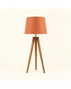 Harbor Bend Floor Lamp With A Plain Fabric Shade - Terracotta (synthetic illustration; no displayed measurements)