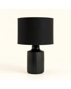 Dune Branch Table Lamp With A Plain Fabric Shade - Black (synthetic illustration; no displayed measurements)