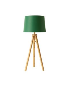 Moss Arc Floor Lamp With A Plain Fabric Shade - Green (synthetic illustration; no displayed measurements)