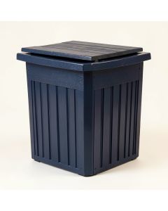 River Branch Closed Garden Compost Bin - Navy (synthetic illustration; no displayed measurements)