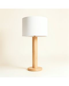Meadow Branch Floor Lamp With A Plain Fabric Shade - White (synthetic illustration; no displayed measurements)