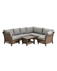 Kathy Ireland Homes & Gardens Madison Ave. 12 Piece Outdoor Aluminum Patio Furniture Set 12G (synthetic illustration; no displayed measurements)