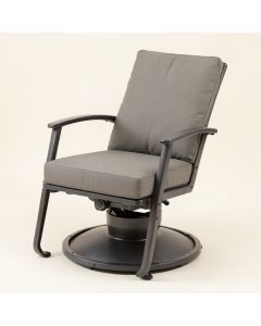 Deluxe Swivel Patio Chair With Cushions (synthetic illustration; no displayed measurements)