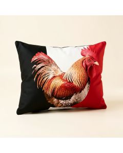 Espinal Rooster Cotton Lumbar Pillow (synthetic illustration; no displayed measurements)