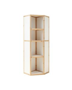 Hazel Bend Narrow Cubby Tower - White