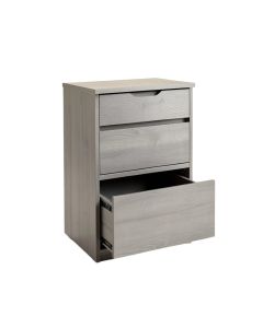 Lake Dale Freestanding Pull-Out Hamper Cabinet - Gray
