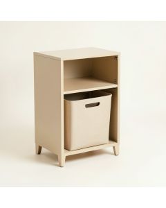 Maple Crossing Freestanding Pull-Out Hamper Cabinet - Beige (synthetic illustration; no displayed measurements)