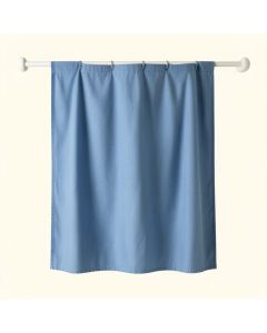 Vale Bluff Shower Curtain Hanging Flat From A Plain Rod - Blue (synthetic illustration; no displayed measurements)