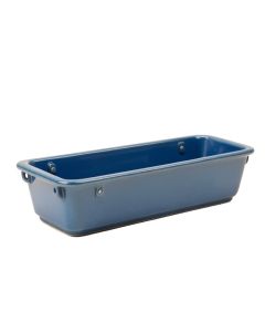 Harbor Bluff Empty Railing Planter With Integral Brackets - Blue