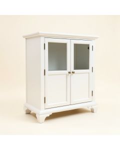 Winston Porter White Display Cabinet Furniture Storage Unit Vintage Cupboard Home (synthetic illustration; no displayed measurements)