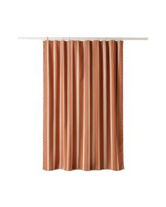 Rowan Dell Shower Curtain Hanging Flat From A Plain Rod - Terracotta (synthetic illustration; no displayed measurements)