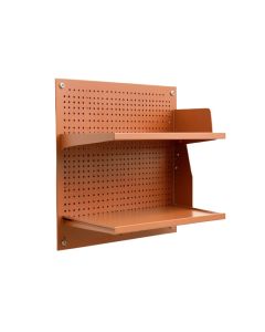 Alder Branch Empty Wall-Mounted Tool Organizer Panel - Terracotta (synthetic illustration; no displayed measurements)