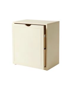Clay Dell Freestanding Pull-Out Hamper Cabinet - Cream (synthetic illustration; no displayed measurements)