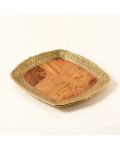 Elisha Gold Leaf Serving Tray (synthetic illustration; no displayed measurements)