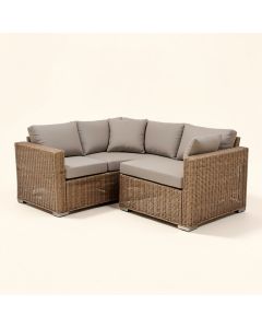 Lilith 76.8 '' Wide Outdoor Wicker Symmetrical Patio Sectional With Cushions (synthetic illustration; no displayed measurements)