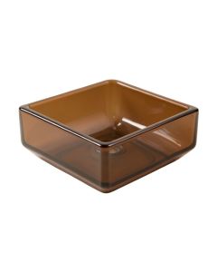 Russet Brown Tempered Glass Rectangular Vessel Bathroom Sink