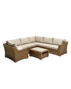 Merlin Outdoor Furniture 7 Piece Rattan Sectional Seating Group With Cushions