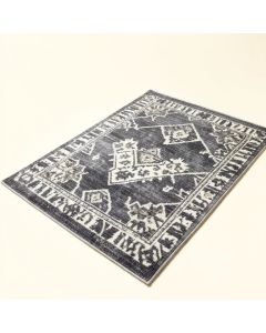 Napfle Geometric Shag Dark Gray/White Area Rug (synthetic illustration; no displayed measurements)