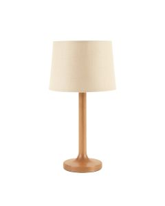 Cedar Bridge Table Lamp With A Plain Fabric Shade - Beige
