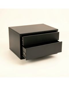 Oak Arc Small-Parts Storage Drawer Cabinet (synthetic illustration; no displayed measurements)