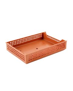 Cliff Edge Empty Under-Desk Cable Tray - Terracotta (synthetic illustration; no displayed measurements)