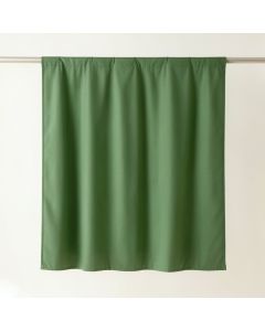Oak Arc Shower Curtain Hanging Flat From A Plain Rod - Green (synthetic illustration; no displayed measurements)