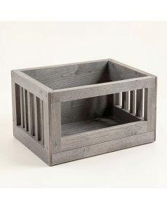 Ash Crossing Empty Furniture-Style Pet Crate - Gray (synthetic illustration; no displayed measurements)