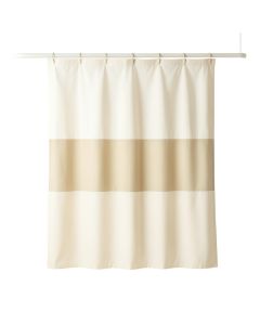 Alder Branch Shower Curtain Hanging Flat From A Plain Rod - Cream (synthetic illustration; no displayed measurements)