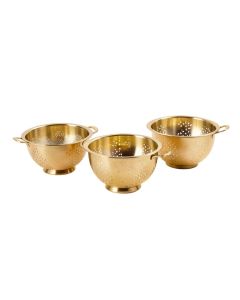 Brayden Studio Shultz 3 Piece Stainless Steel Food Strainer Set (synthetic illustration; no displayed measurements)