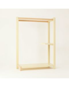 Olive Crest Empty Garment Rack - Cream (synthetic illustration; no displayed measurements)