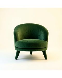 Field Bend Upholstered Armchair - Green (synthetic illustration; no displayed measurements)