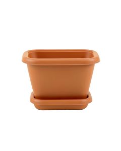 Moss Branch Empty Raised Planter - Terracotta (synthetic illustration; no displayed measurements)