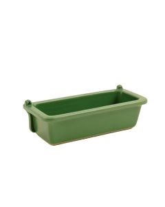 Summit Crossing Empty Railing Planter With Integral Brackets - Green (synthetic illustration; no displayed measurements)