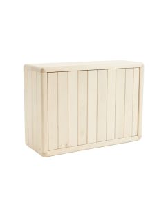 Reed Arc Narrow Outdoor Storage Bench - Ivory