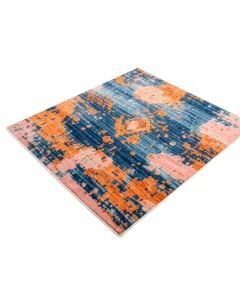Hillsby Abstract Blue/Orange/Pink Area Rug