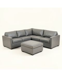 Chiraca 106 '' Wide Genuine Leather Right Hand Facing Modular Corner Sectional With Ottoman (synthetic illustration; no displayed measurements)