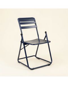 Flint Crossing Folding Outdoor Chair - Navy (synthetic illustration; no displayed measurements)