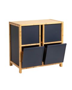 Summit Bend Freestanding Pull-Out Hamper Cabinet - Navy (synthetic illustration; no displayed measurements)