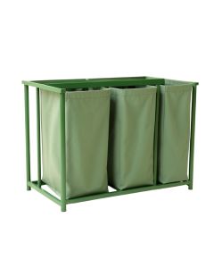 Hazel Bluff Laundry Sorting Station With Plain Removable Bags - Green