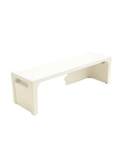 Cedar Crest Narrow Outdoor Storage Bench - White (synthetic illustration; no displayed measurements)