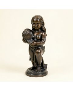 Amabillia Beautiful Girl Holding A Shell Statue (synthetic illustration; no displayed measurements)
