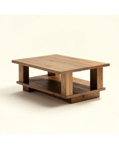 Risner Solid Wood Coffee Table With Storage (synthetic illustration; no displayed measurements)