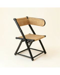 Elm Dell Folding Outdoor Chair - Black (synthetic illustration; no displayed measurements)