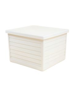 Heath Bridge Closed Outdoor Storage Box - White (synthetic illustration; no displayed measurements)