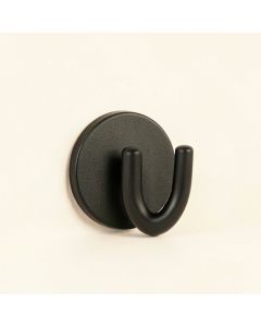 Linden Bend Wall-Mounted Robe Hook - Black (synthetic illustration; no displayed measurements)